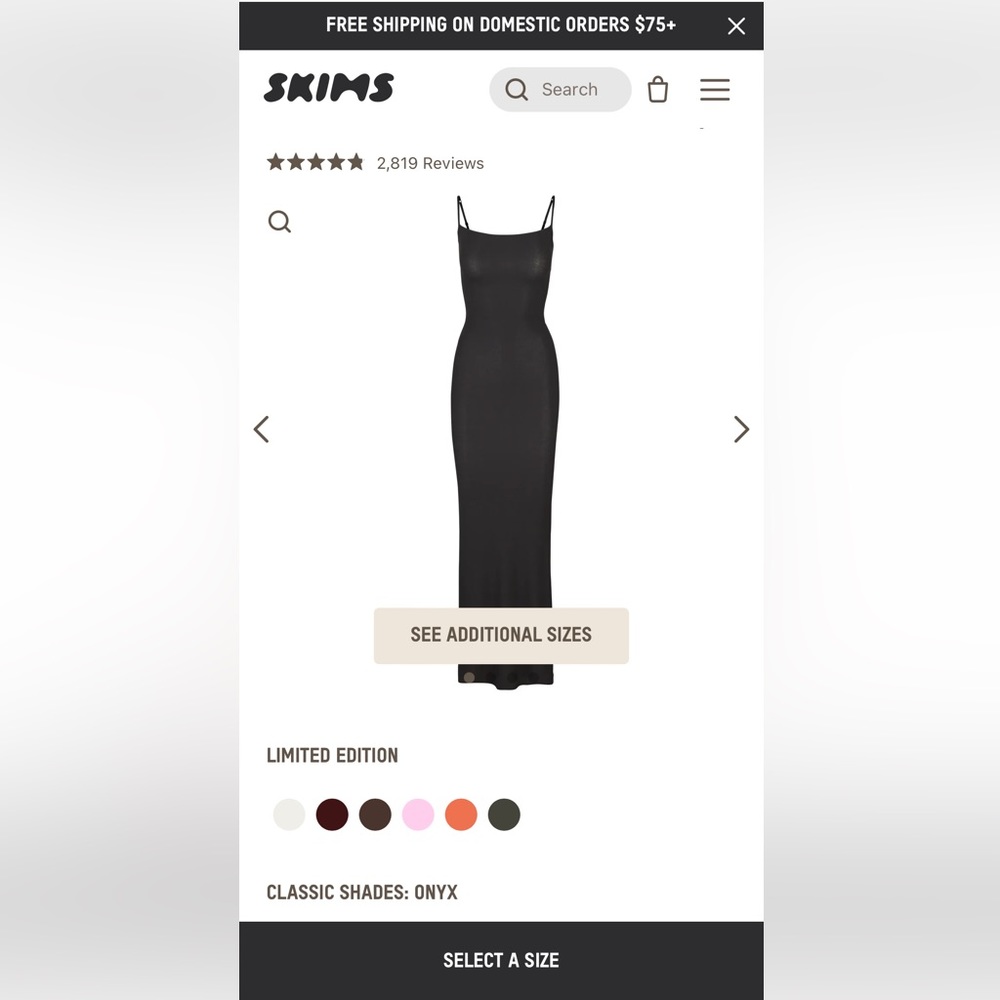 SKIMS soft lounge long maxi slip dress